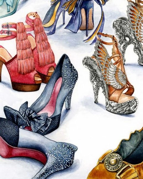 Иллюстрации стильные туфли