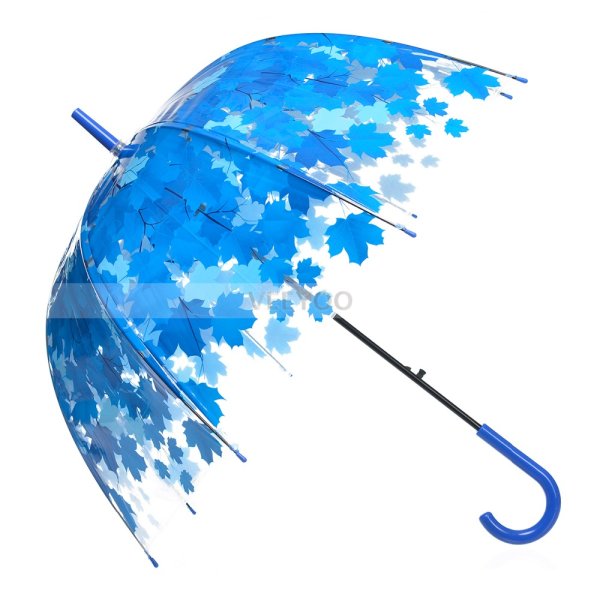 Зонт детский прозрачный с листьями