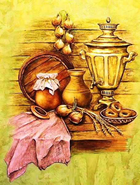 Натюрморт в деревенском стиле