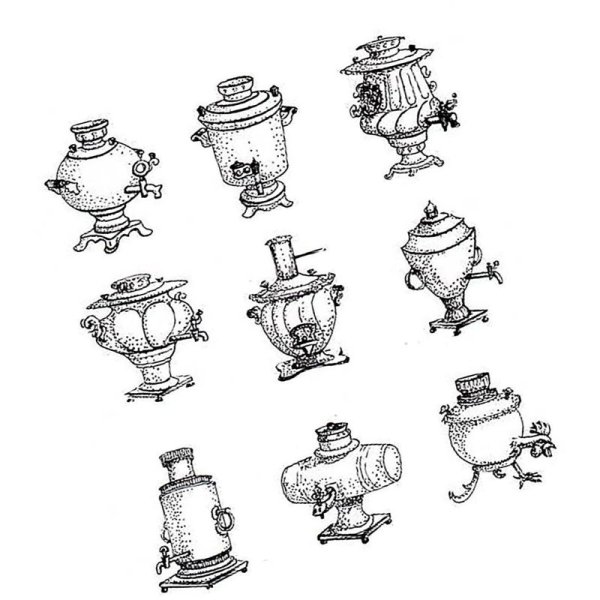 Самовар силуэт