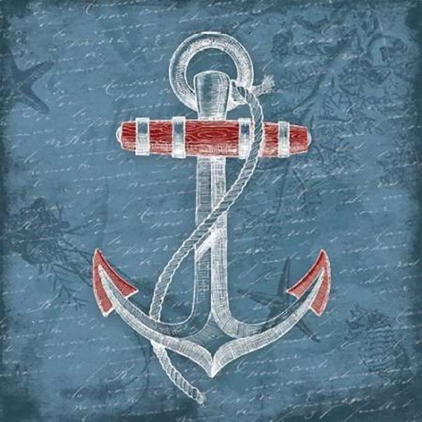 Якорь рисунок карандашом