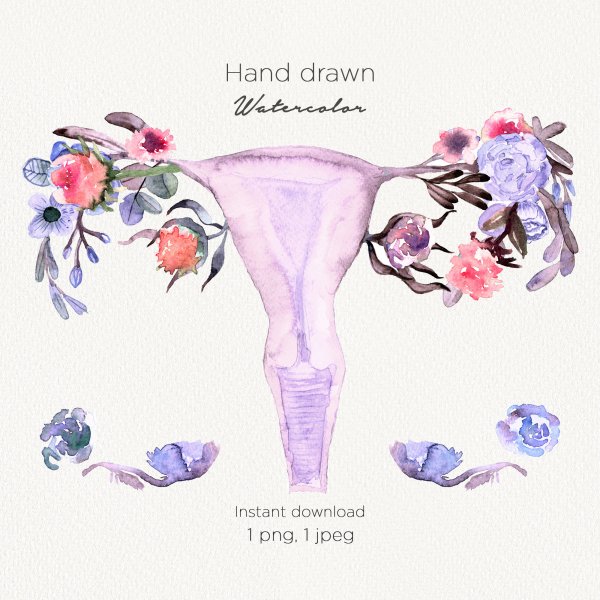 Матка в цветах рисунок