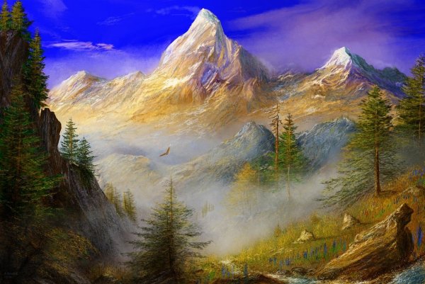 Горные вершины картины художников