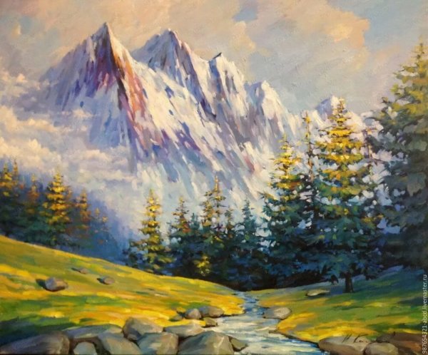 Горный пейзаж художника Чекурова