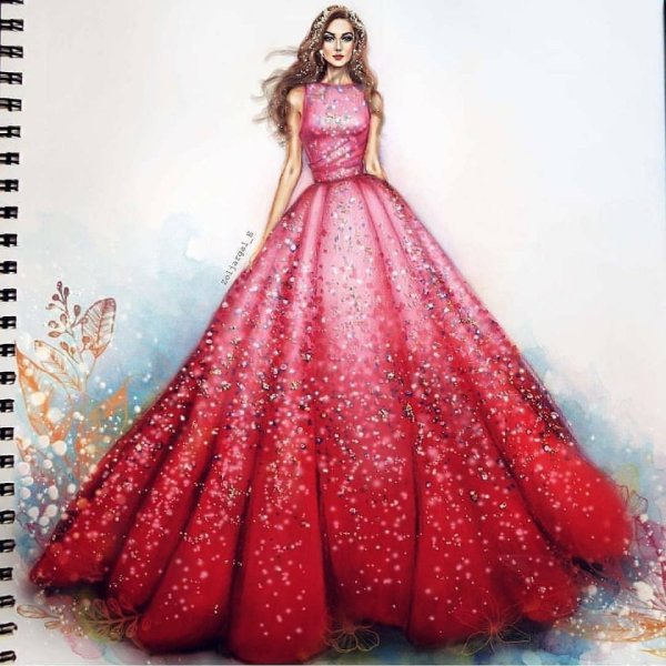 Очень красивые платья нарисованные