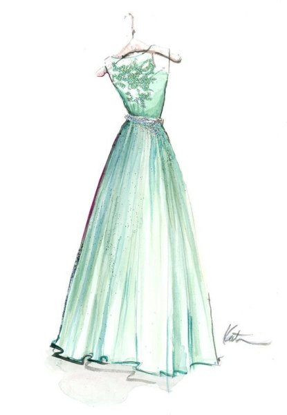 Платье рисунок