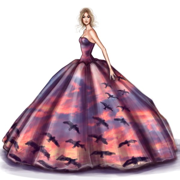 Платье рисунок