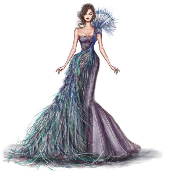 Платье эскиз платья