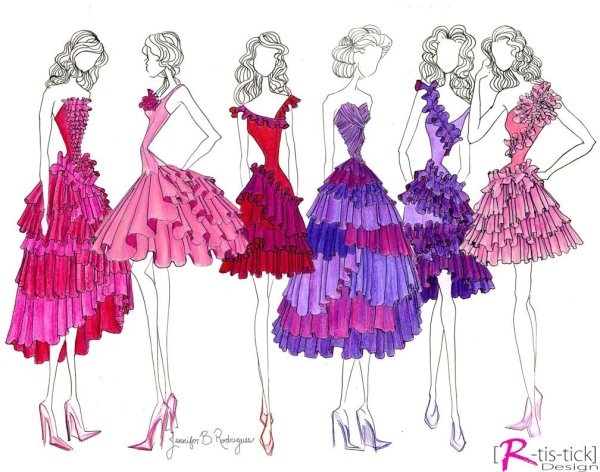 Нарисовать платье