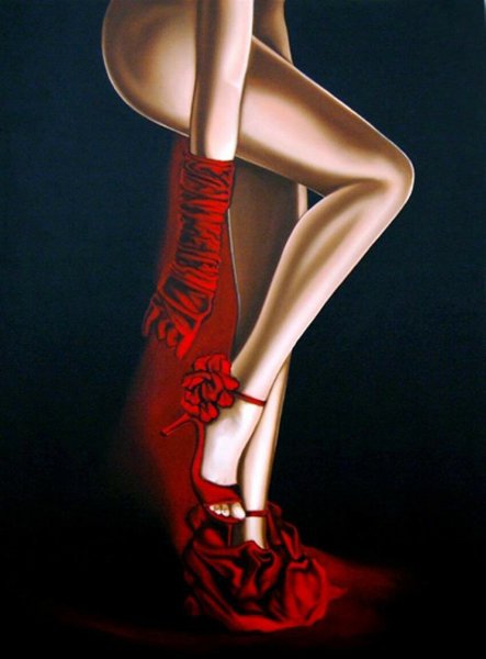 Картина женские ноги в туфлях