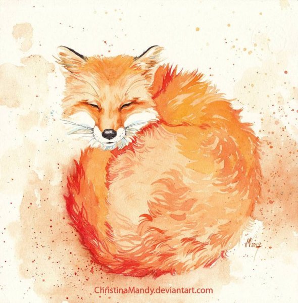 Милые лисы маркерами