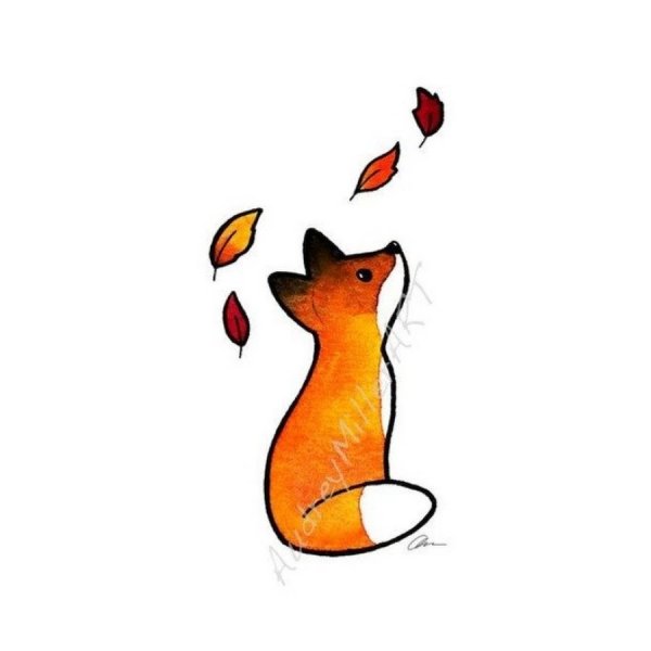 Лисица рисунок