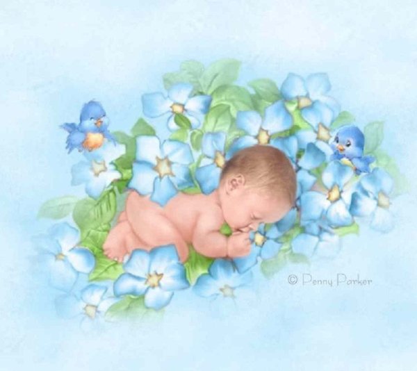 Открытка новорожденный младенец