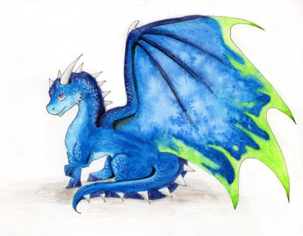 Маленький синенький дракончик