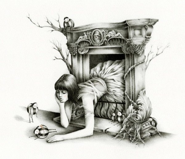 Абстракция карандашом простые