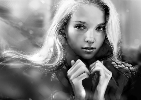 Красивая девушка рисунок