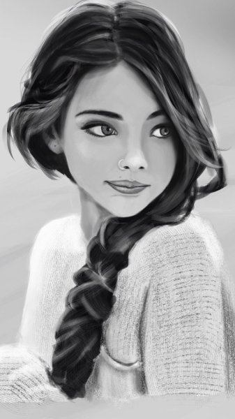 Красивая девушка мультяшная