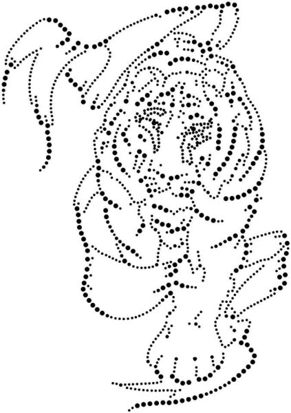 Точечный трафарет для страз