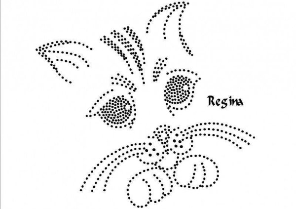 Трафарет для вышивки бисером на ткани