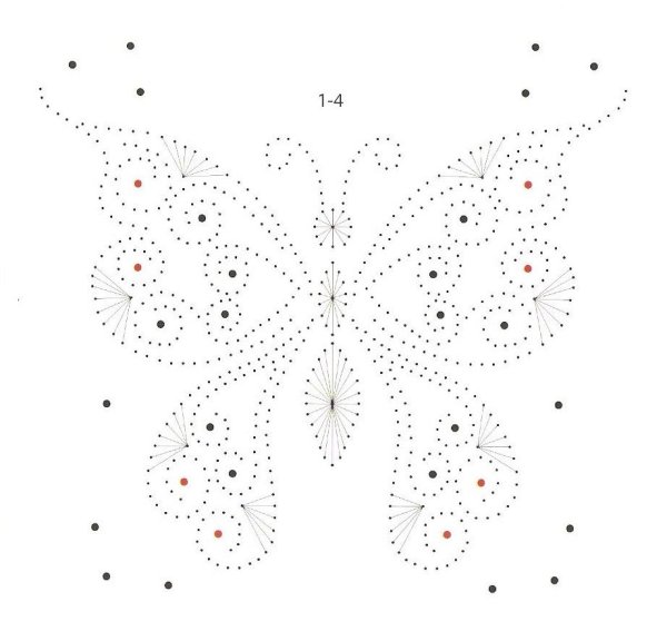 Трафарет бабочки для изонити