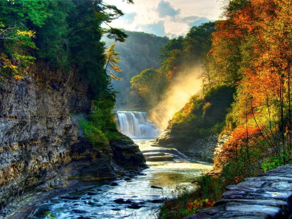 Озеро Морейн Канада 1920х1080