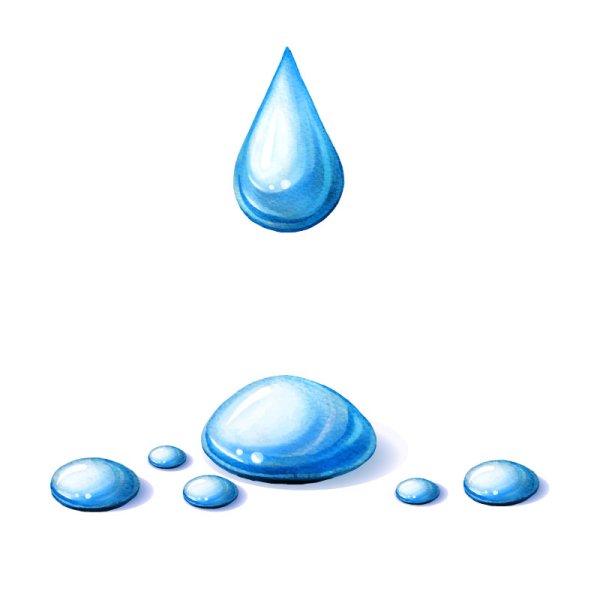 Рисование капли воды