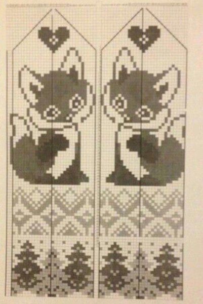 Жаккардовые узоры для варежек