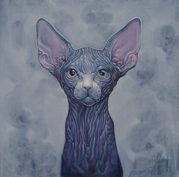 Египетская кошка сфинкс арт