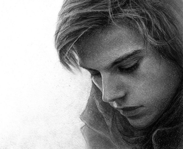 Подросток карандашом