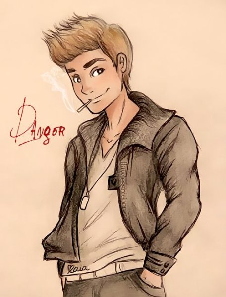 Парень в мультяшном стиле