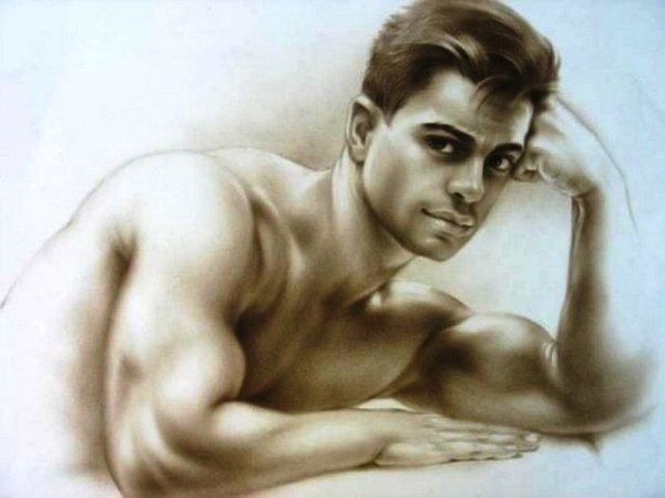 Красивый мужчина рисунок