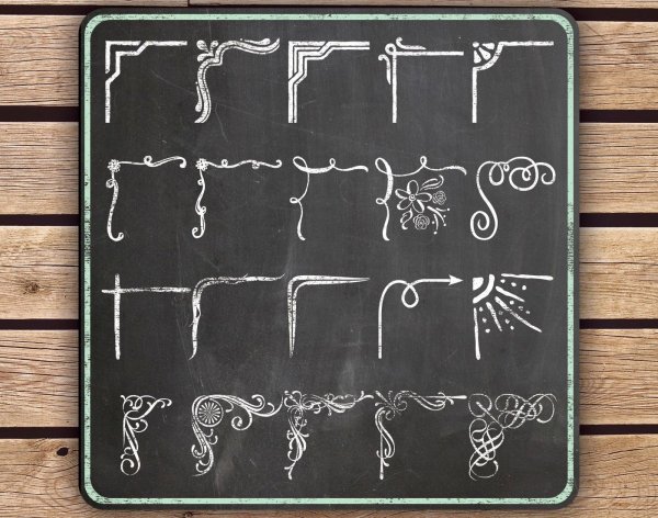 Рисунки мелом на доске