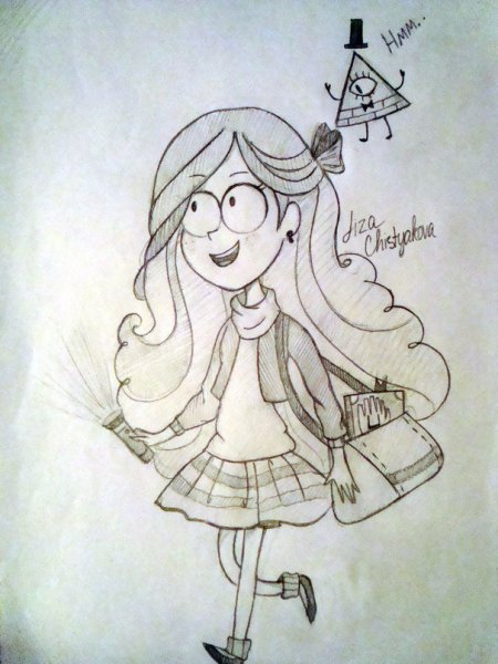 Гравити Фолз наклейки Диппер и Мейбл