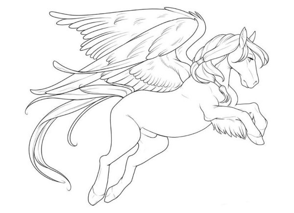 Раскраски лошади Единороги