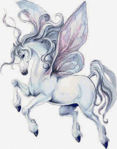 Иллюстрация Единорожка с крыльями