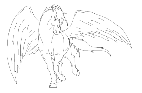 Раскраски лошади пегасы