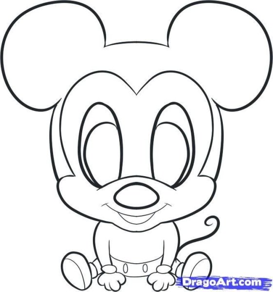 Наброски Диснея Микки Маусу