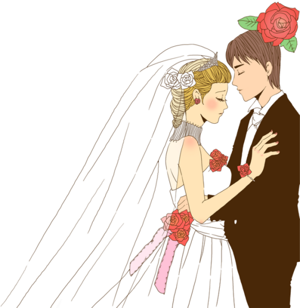 Жених и невеста рисунок