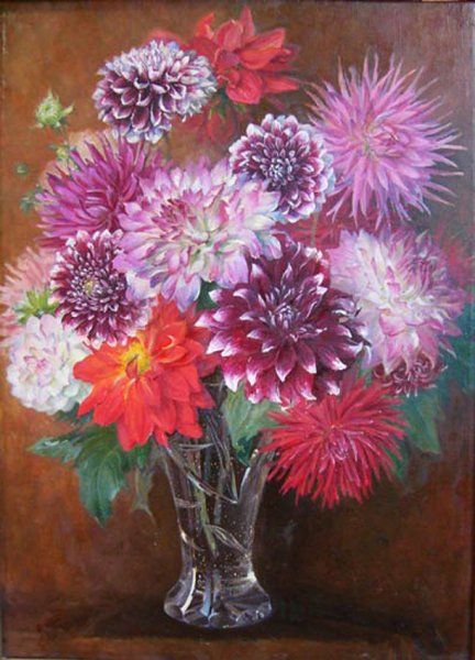 Осенний букет астры георгины