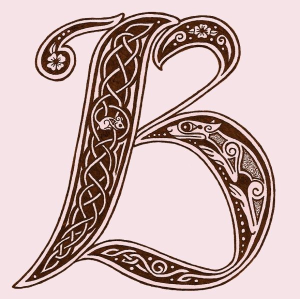 Кельтская буквица алфавит