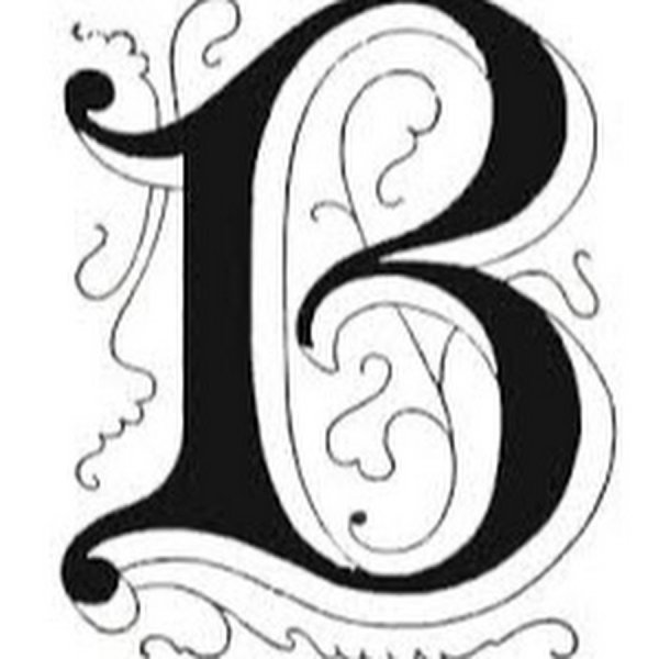 Буквы с растительным орнаментом