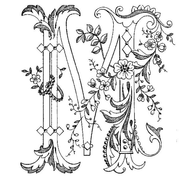 Буквица трафарет