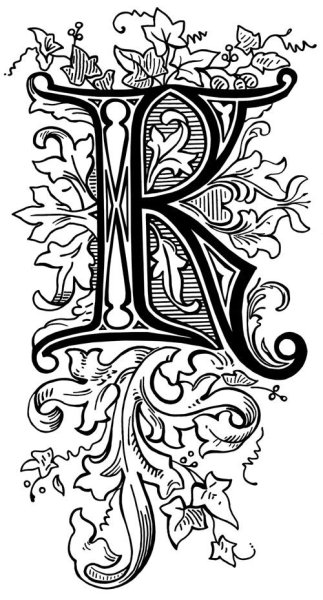 Буквица раскраска