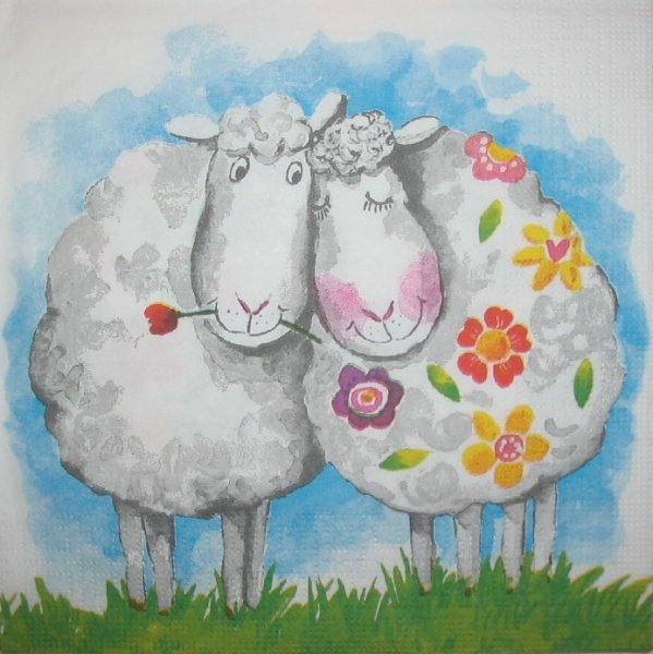 Картина две овцы