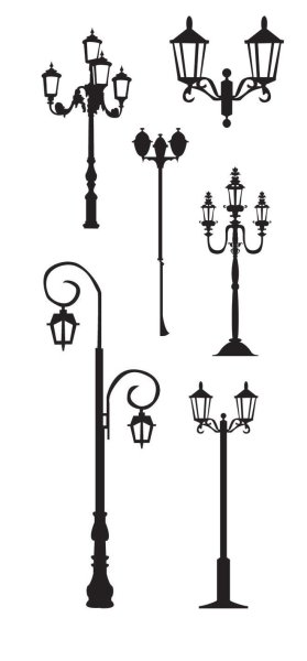 Уличный фонарь силуэт