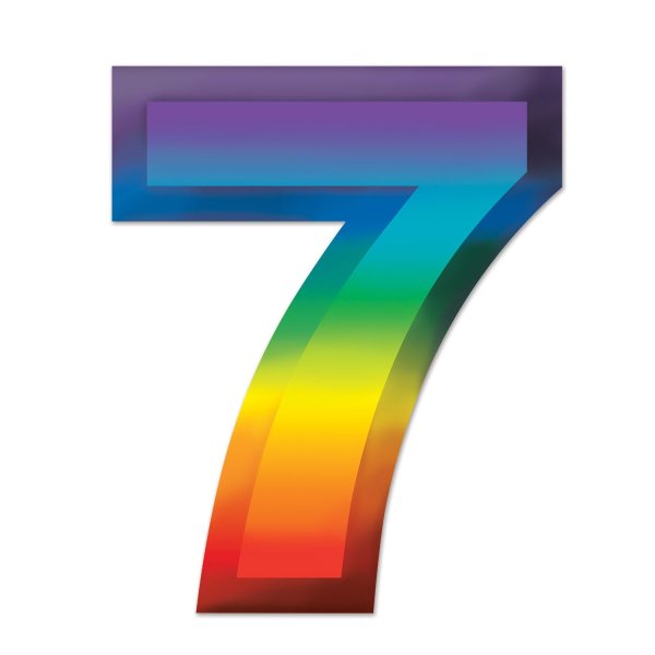 Цифра 7 сиреневая