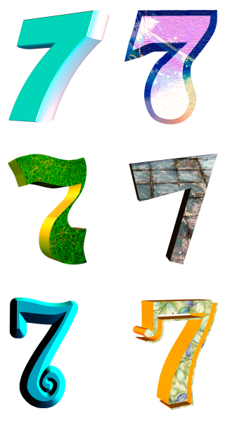 Цветные цифры