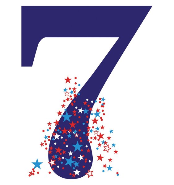 Цифра 7 красивая