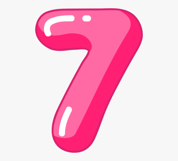 Цифра 7 красочная