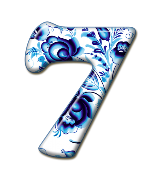 Цифра 7 красивая для детей